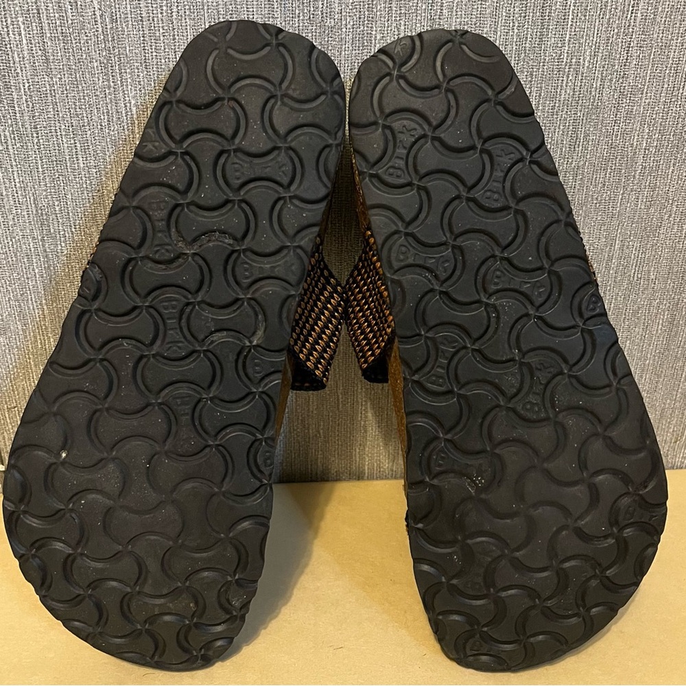 Birkenstock Birki’s Curaçao Midnight & Chestnut Stretch Slip-On Sandals size 38 - Picture 10 of 12